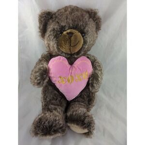 HugFun Brown Bear Plush 17 Inch Heart XOXO Hug Fun Stuffed Animal Toy